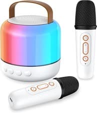 Image of Bluetooth Kids Karaoke Machine with 2 Microphones - Perfect for Travel & Play!