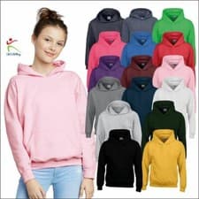 Image of Gildan Kids Heavy Blend Hooded Sweatshirt Plain Casual Workwear Pullover Hoodie