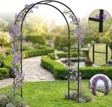 Image of Heavy Duty Metal Garden Arch Rose Archway Pergola Arbour Climbing Plants Trellis