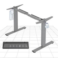 Image of FLEXISPOT Electric Standing Desk Frame Sit-stand Inc Memory Smart Panel GREY