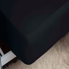 Image of Belledorm 200TC Egyptian Cotton Fitted Bed Sheet (Deep 12in Superking Black BM3