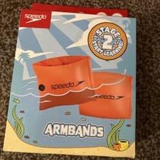 Image of Speedo Stage 2 Arm Bands Swimming AGE 0-2 Year max 15kg NEW IN BOX orange