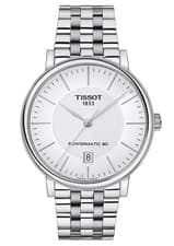 Image of Tissot Silver Mens Analogue Watch Carson Premium Powermatic 80 T1224071103100
