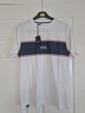 Image of Mens Diesel T-Shirt. White / Blue In Size S. New With Tags. 100% Cotton.