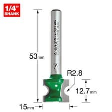 Image of Trend CRAFTPRO Staff Bead Router Cutter 2.8mm 12.7mm 1/4"