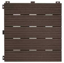 Image of Garden Patio Interlocking Composite Decking Floor Tiles Easy Tile 30x30cm