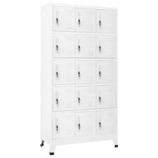 Image of Locker Cabinet Light Grey 90x40x180 cm Steel