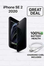 Image of Apple iPhone SE 2020 2nd Gen 64GB Black Unlocked 💯 % Battery Health
