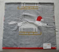 Image of Scion Living Pebble Grey Mr Fox Christmas Bath Towel 70cm x130cm BNWT