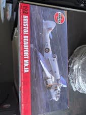 Image of Airfix Bristol Beaufort MK.Ia RAF Bomber Model Kit, 1:72 Scale, A04021A