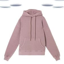 Image of Ex Fat Face Women's Hoodie Purple Quilted Long Sleeve Cotton