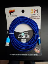 Image of 3 metre usb a to lightning connection fast charging cable mfi certified