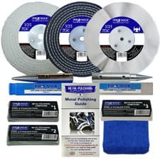 Image of Bench Grinder Steel & Stainless Steel Metal Polishing Kit 6" x 1" 9pc Pro-Max