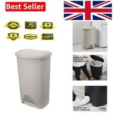 Image of Addis Everyday Family 50 Litre Pedal Bin, Mushroom