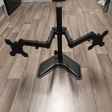 Image of VonHaus 05086 Double Twin Arm Monitor Mount Desk Stand for 13 - 27 inch Monitor