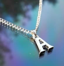 Image of Silver Initial Necklace by Hudegate