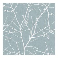 Image of Superfresco Easy Innocence Wallpaper | Branch Design Duck Egg Metallic
