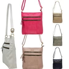 Image of Tassel Detail Smart Crossbody Bag Front Dual Zip Pockets Ladies Shoulder Bag 033