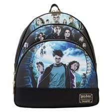 Image of Harry Potter Backpack by Loungefly Trilogy Series 2 Triple Pocket Mini Backpack