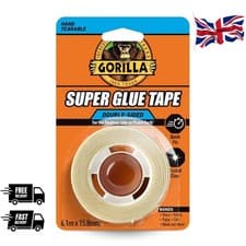 Image of Gorilla Super Glue Tape, 6.1m x 15.88mm – Heavy x x