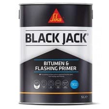Image of Sika 902 Bitumen and Flashing Primer | Black Jack | Waterproof Seal 5 Litre