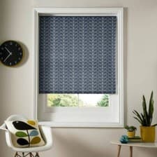 Image of New Orla Kiely Blackout Whale Navy Roller Blinds 180x 168
