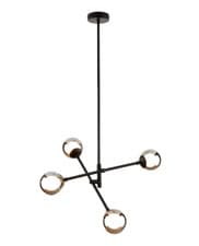 Image of Very Home Double Glass 4-Light Chandelier Ceiling Light