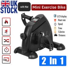 Image of Portable Mini Cycle Bike Foot Pedal Exercise Machine Arm Leg Recovery Peddle UK