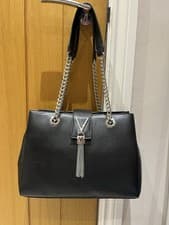 Image of Brand new Valentino Divina Tote Bag With Silver Detailing Leather