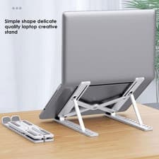 Image of Adjustable Laptop Stand Portable Laptop Riser 10 15" Laptop Holder for Desk UK