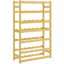 Image of HOMCOM Free Standing Wooden Wine Rack 42 Bottles Holders, Natural