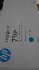 Image of HP 738M DesignJet Cyan Ink Cartridge 300Ml - 676M6A - New Sealed - May 2026