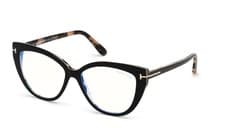 Image of NEW TOM FORD FT5673-B 005 BLACK/HAVANA/CLEAR BLUE LIGHT BLOCK 54MM AUTHENTIC