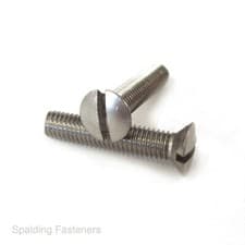 Image of M4 Metric A2 Stainless Steel Raised Countersunk Slotted Head Machine Screws