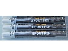 Image of 3x 7ml RONSEAL ONE COAT TILE GROUT PEN BRILLIANT WHITE WHITENER BATHROOM KITCHEN