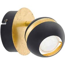 Image of Modern LED Wall Light Spot 4W Black Gold D.11 GL1470