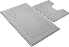Image of Paradise Products Greek Key Pattern Bath Mat 2 Piece Sets Non Slip Bathroom Mat,