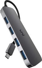Image of UNI USB Type C to 4-Port USB 3.0 Ultra Slim Adapter Hub