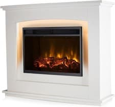 Image of Warmlite WL45036 2KW Washington Fireplace Suite with 2 Heat Settings, Ivory