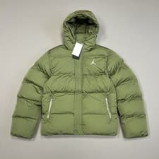 Image of Air Jordan Essentials Repel Puffer Jacket Small Olive Mens FB7311-340 RRP£205