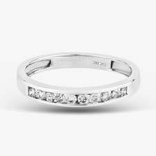 Image of 9ct White Gold 0.20ct Diamond Channel Set Half Eternity Ring TH0103956 P