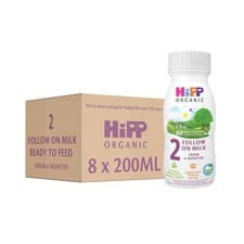 Image of HiPP Organic Follow On Milk, 6 Months+, Ready to Feed, 200ml, 8 Count