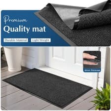 Image of Large Heavy Duty Non Slip Rubber Back Door Mat Barrier Hallway Kitchen Floor Rug