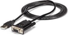 Image of StarTech.com 6ft (1.8m) 1-Port USB to Serial RS232 Adapter, FTDI DB9 Serial DCE