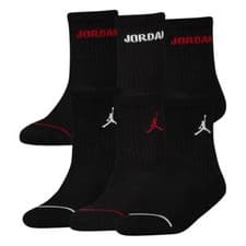 Image of NIKE AIR JORDAN 3 PAIR OF CREW SOCKS SPORTS SOCK SIZES 5 INF - 4 JUNIOR AGE 3-10