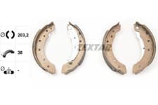 Image of Rear Brake Shoe Set Fits Citroen Dacia Peugeot Renault Textar 91048000