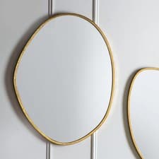 Image of Gallery Chattenden Gold Pebble Mirror 70 x 90 cm - Wall Portrait, Modern Frame