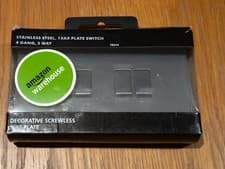 Image of BG FBS44 Stainless Steel 4 Gang 2 Way Screwless Flat Plate Switch