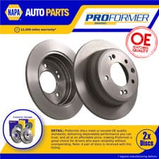 Image of 2x Brake Discs Pair Solid Rear 262mm PBD8573 Proformer Set 584111H100 New