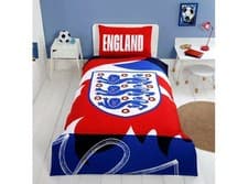 Image of England Be Bold Single Crest Duvet and Pillow Case Set Official Football Gift